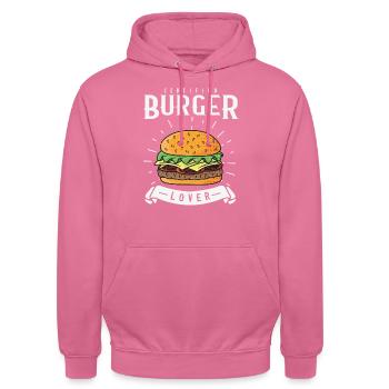 Cheat Day Burrito Burger Restauration rapide Pizza - Sweat-shirt à capuche unisexe - rose - Devant - Alina (178cm) & Michal (187cm)
