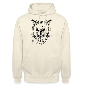 ransuil black stamp style - Unisex Hoodie - vanilla - Front - Alina (178cm) & Michal (187cm)