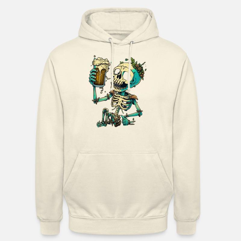 Squelette de bière drôle - Sweat-shirt à capuche unisexe - vanille