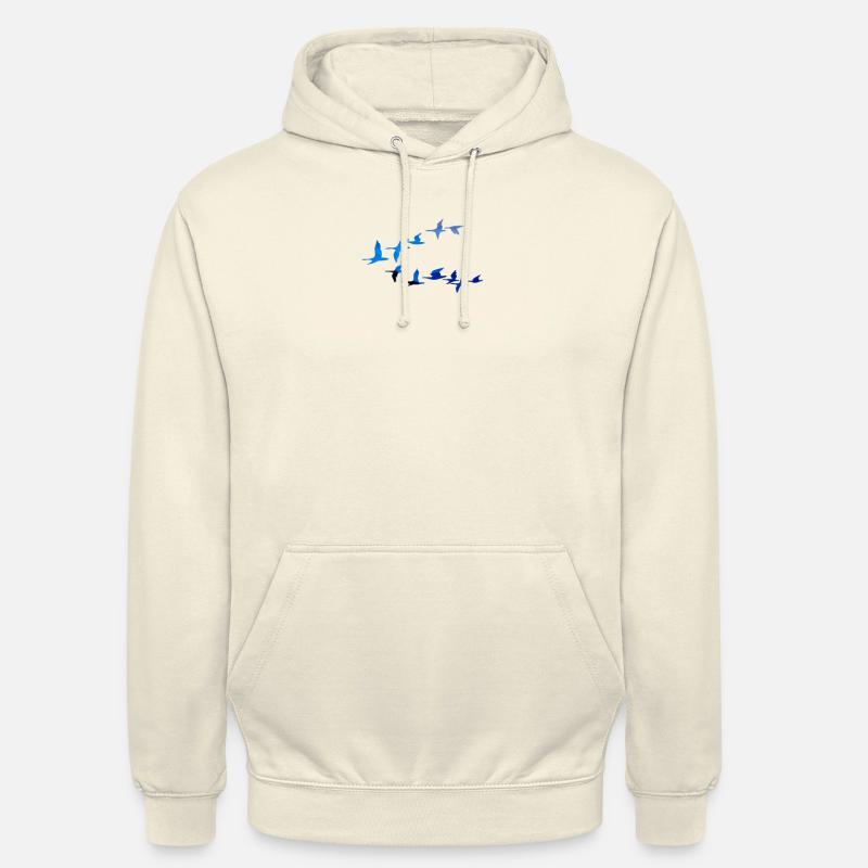 oiseaux - Sweat-shirt à capuche unisexe - vanille