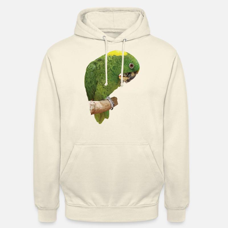 Le perroquet à nuque jaune - Sweat-shirt à capuche unisexe - vanille