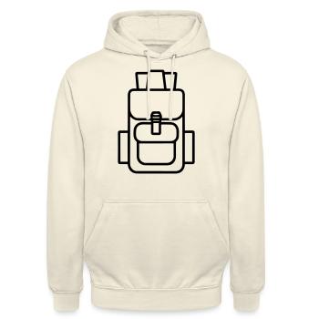 Backpack - Unisex Hoodie - vanilla - Front - Alina (178cm) & Michal (187cm)