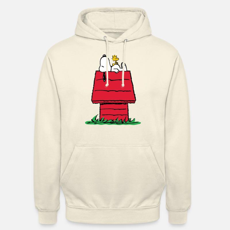 Peanøtter Snoopy Og Hundehuset - Unisex-hettegenser - vanilje-milkshake