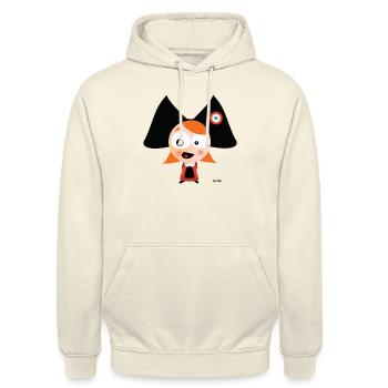 Ptite alsacienne - Sweat-shirt à capuche unisexe - vanille - Devant - Alina (178cm) & Michal (187cm)