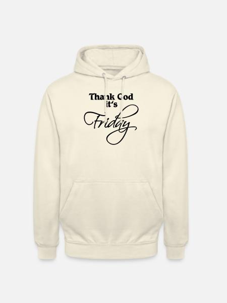Thank God it's Friday - Sudadera con capucha unisex - batido de vainilla