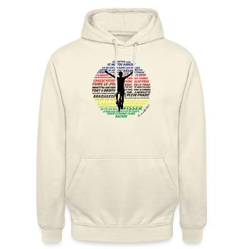 cyclist expressions - Unisex Hoodie - vanilla - Front - Alina (178cm) & Michal (187cm)