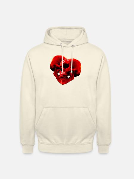 skull heart 1 - Unisex Hoodie - vanilla