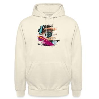 Graffiti - Unisex Hoodie - Vanille-Milchshake - Vorne - Alina (178cm) & Michal (187cm)