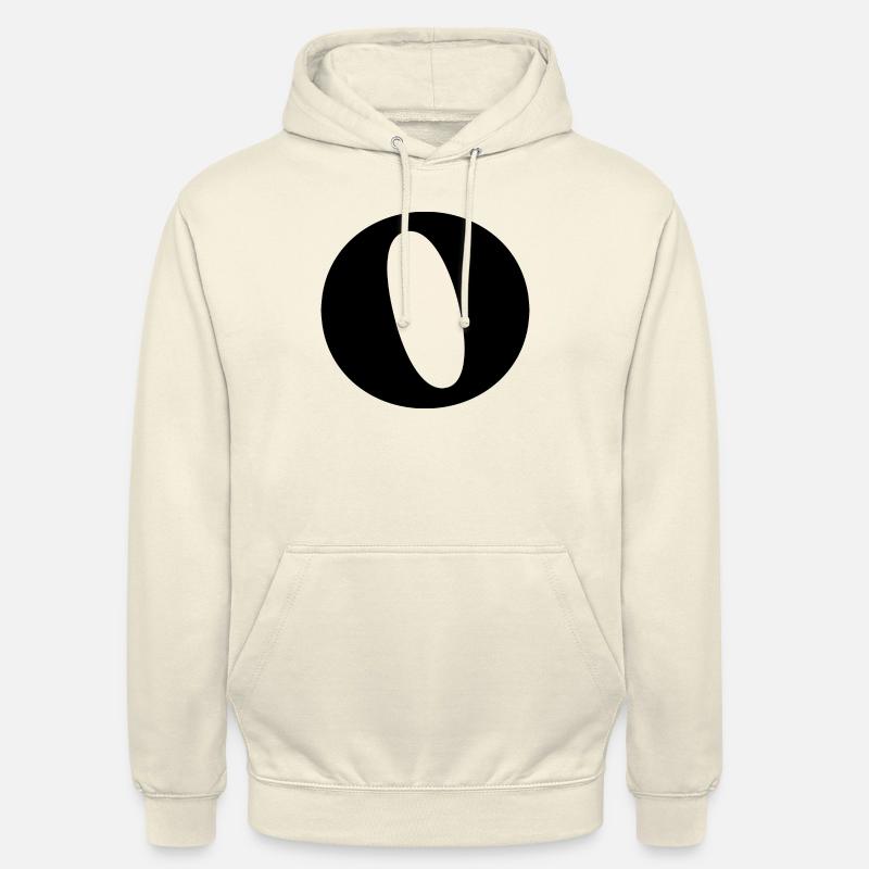 Lettre o - Sweat-shirt à capuche unisexe - vanille