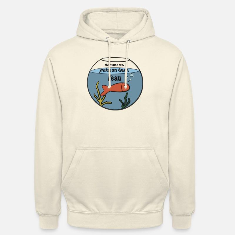 Comme un poisson dans l'eau - Sweat-shirt à capuche unisexe - vanille