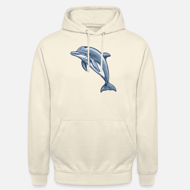 Dauphin - Sweat-shirt à capuche unisexe - vanille