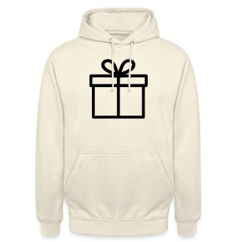 Kleine Geschenkbox - Unisex Hoodie - Vanille-Milchshake - Vorne - Alina (178cm) & Michal (187cm)