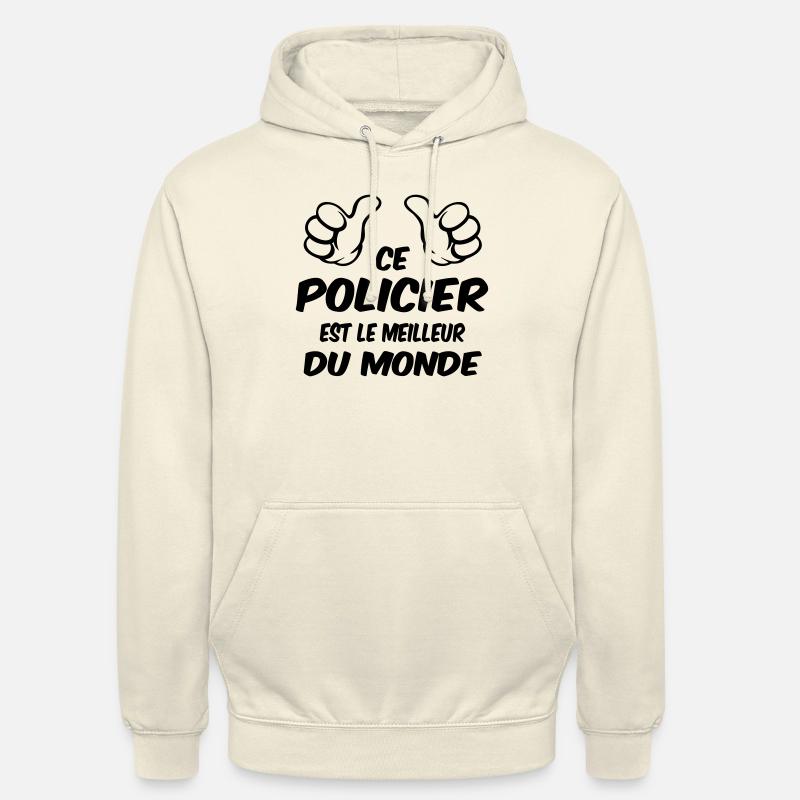 MEILLEUR POLICIER DU MONDE - Sweat-shirt à capuche unisexe - vanille
