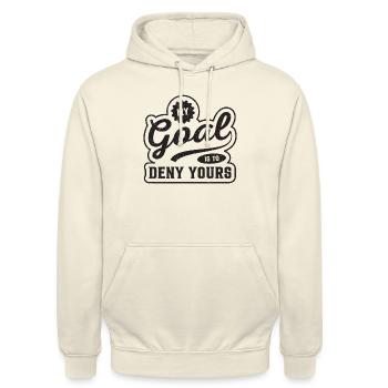 Gardien de but de football - Sweat-shirt à capuche unisexe - vanille - Devant - Alina (178cm) & Michal (187cm)