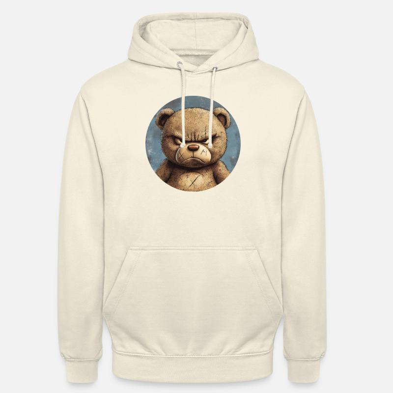 Grim Teddy : Robuste et unique - Sweat-shirt à capuche unisexe - vanille