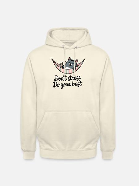Chill Cat Hammock Vibes - Unisex Hoodie - vanilla