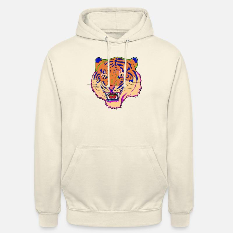 Conception du tigre - Sweat-shirt à capuche unisexe - vanille
