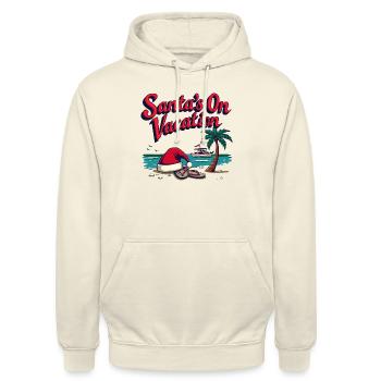 funny Christmas design - Unisex Hoodie - vanilla - Front - Alina (178cm) & Michal (187cm)