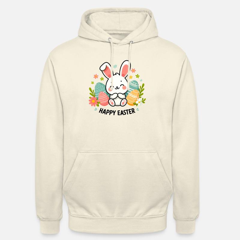 Joyeux lapin de Pâques - Sweat-shirt à capuche unisexe - vanille