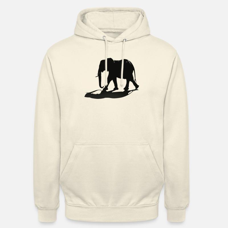 Elefanten-Silhouette - Unisex Hoodie - Vanille-Milchshake