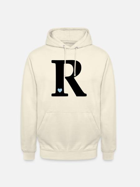 Buchstabe R Anfangsbuchstabe - Unisex Hoodie - Vanille-Milchshake