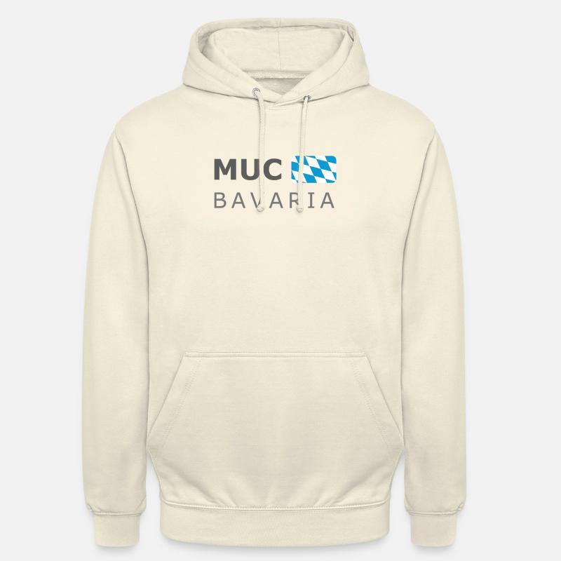 MUC BAVARIA dark-lettered - Unisex Hoodie - Vanille-Milchshake