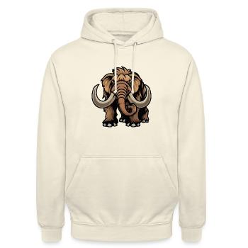Mammut Comic - Unisex Hoodie - Vanille-Milchshake - Vorne - Alina (178cm) & Michal (187cm)