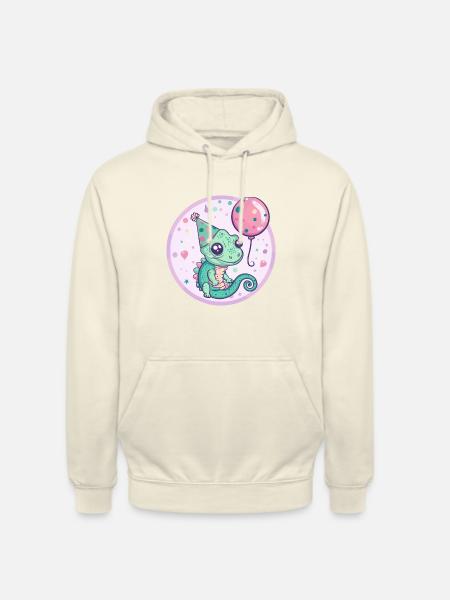 Chameleon Birthday Baby - Unisex Hoodie - vanilla
