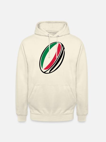italy rugby ball - Unisex Hoodie - vanilla