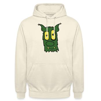 Troll dich! - Unisex Hoodie - Vanille-Milchshake - Vorne - Alina (178cm) & Michal (187cm)