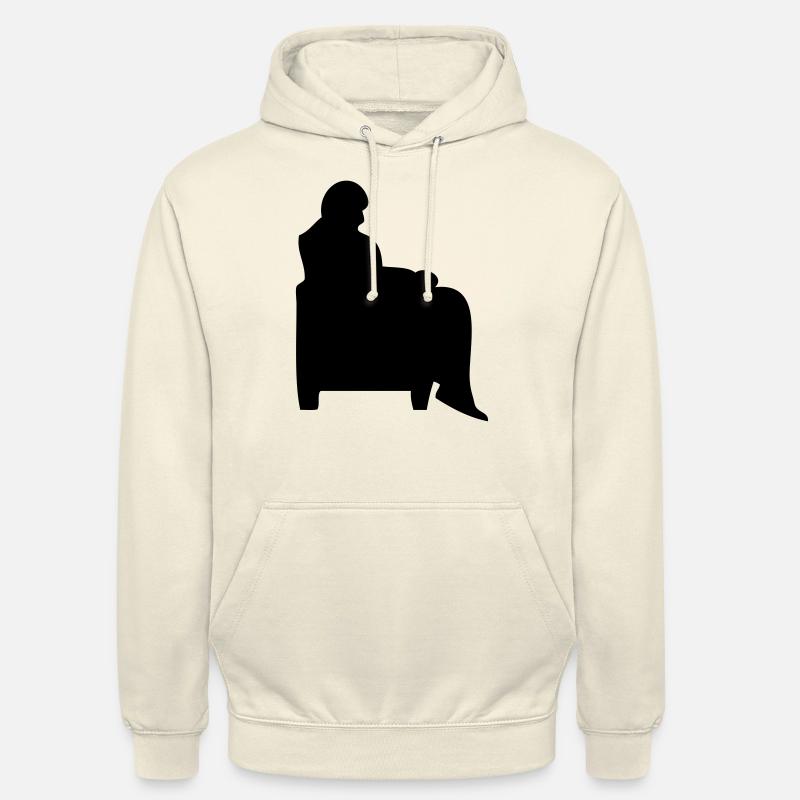 Mann sitzender Sessel Canape alt - Unisex Hoodie - Vanille-Milchshake