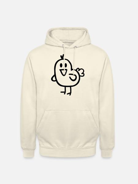Oiseau - Sweat-shirt à capuche unisexe - vanille
