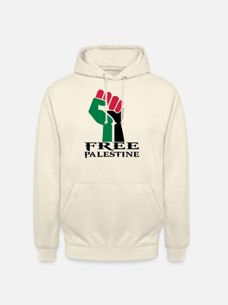 drawing palestinian symbol flag palestine - Unisex Hoodie - vanilla