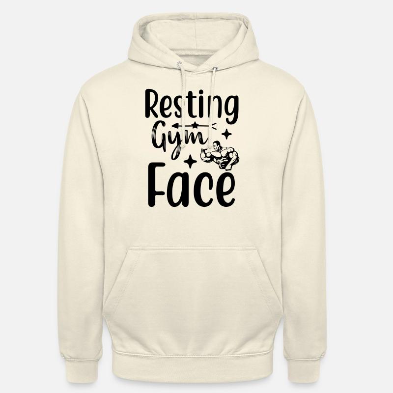 Resting Gym Face 01d - Unisex Hoodie - vanilla
