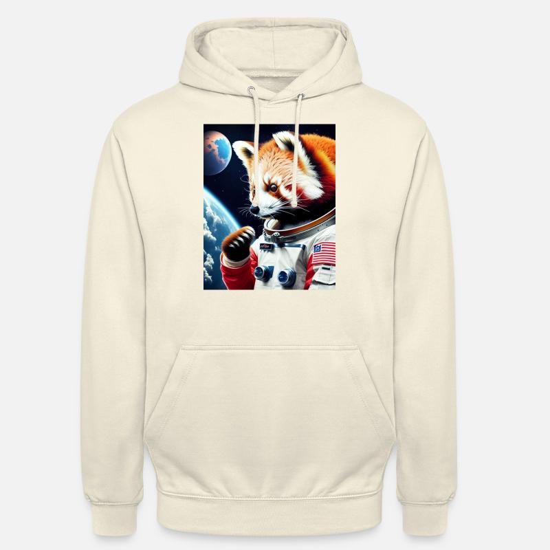 Panda roux dans l’espace - Sweat-shirt à capuche unisexe - vanille