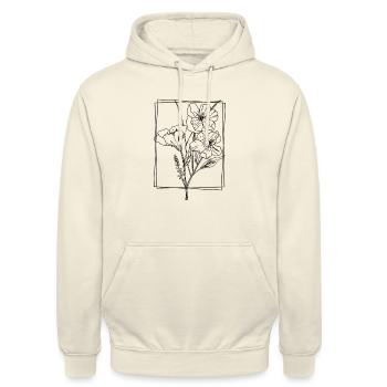 Flowers bloom - Unisex Hoodie - vanilla - Front - Alina (178cm) & Michal (187cm)