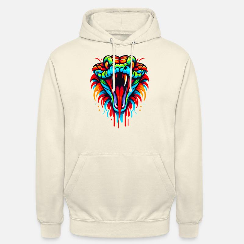 Schlangenkopf frontal - Unisex Hoodie - Vanille-Milchshake