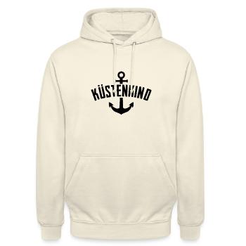 Küstenkind Anker Maritim Meer Leuchtturm Rügen - Unisex Hoodie - Vanille-Milchshake - Vorne - Alina (178cm) & Michal (187cm)