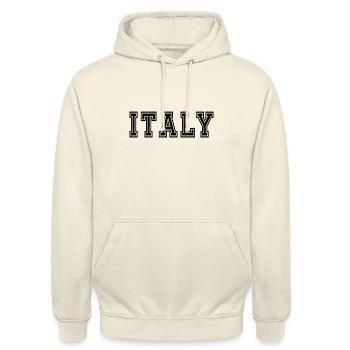Italy Italy Jersey - Unisex Hoodie - vanilla - Front - Alina (178cm) & Michal (187cm)