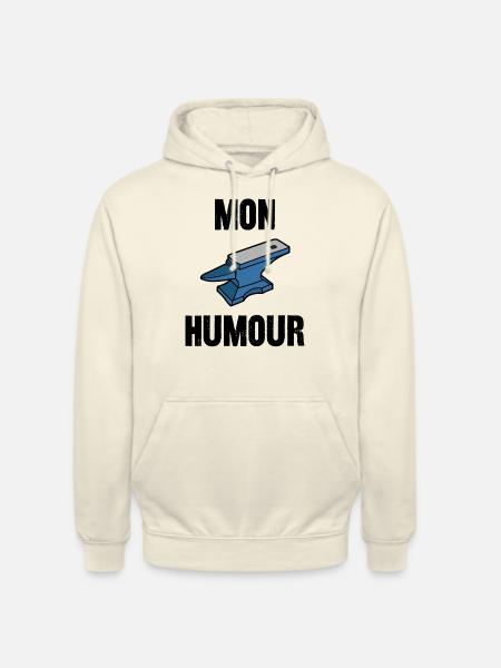 mon humour - Sweat-shirt à capuche unisexe - vanille