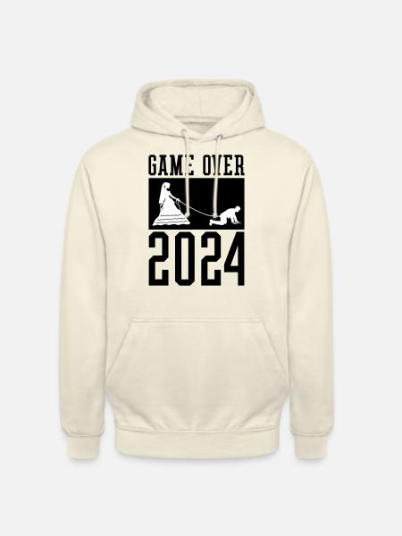 Game Over 2024 Mariage - Sweat-shirt à capuche unisexe - vanille