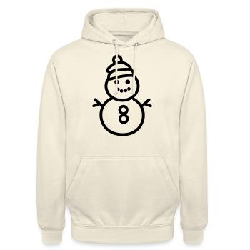 Bonhomme de neige - Sweat-shirt à capuche unisexe - vanille - Devant - Alina (178cm) & Michal (187cm)