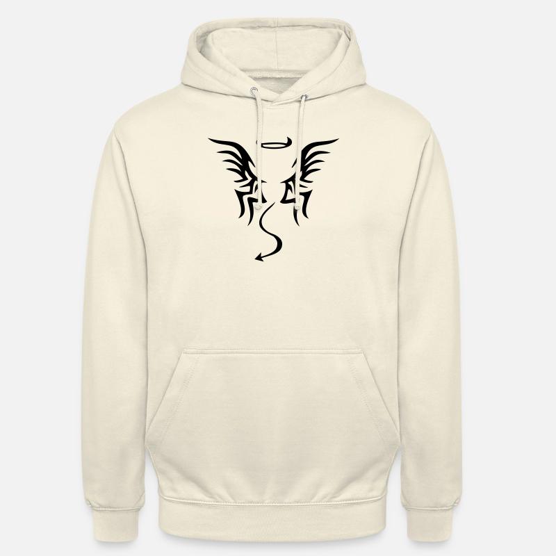 diable d'ange de tatouage - Sweat-shirt à capuche unisexe - vanille