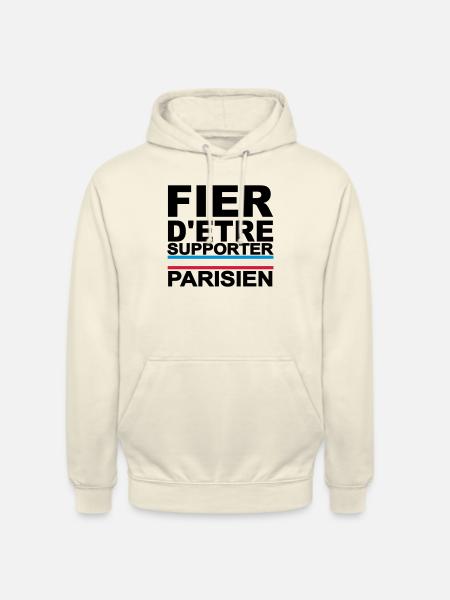 fier parisien noir 01 - Sweat-shirt à capuche unisexe - vanille