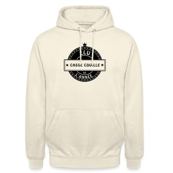elu casse couille - Sweat-shirt à capuche unisexe - vanille - Devant - Alina (178cm) & Michal (187cm)