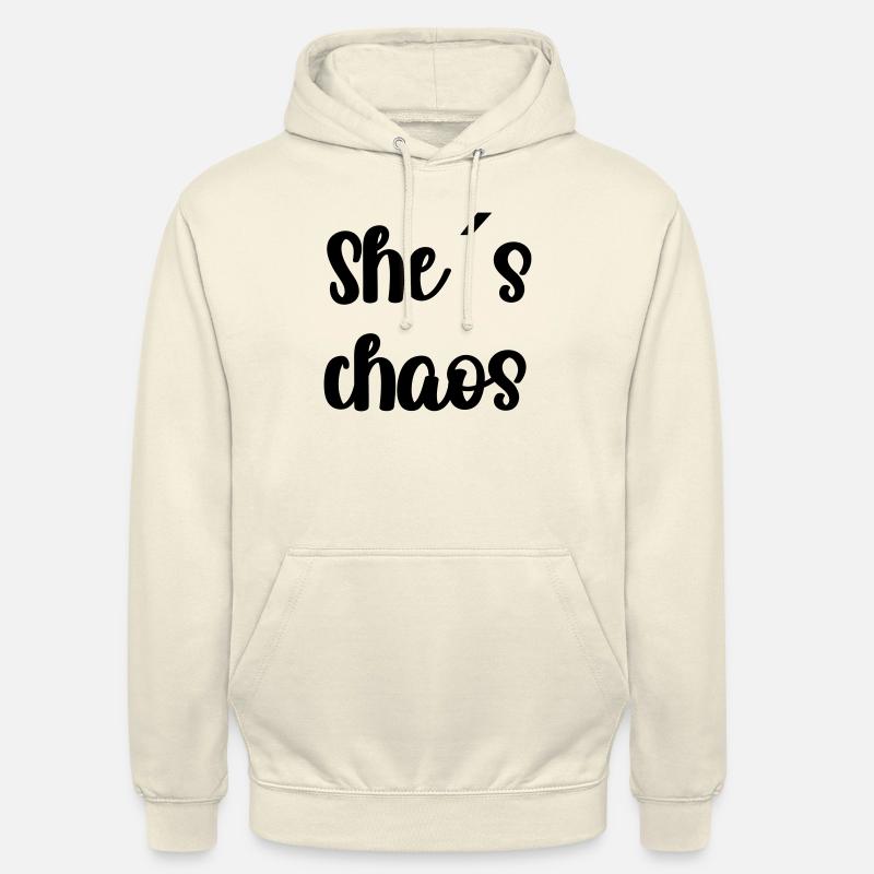 Elle s ́chaos - Sweat-shirt à capuche unisexe - vanille