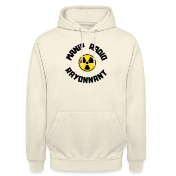 Manip Radio Rayonnant - cadeau original - Sweat-shirt à capuche unisexe - vanille - Devant - Alina (178cm) & Michal (187cm)
