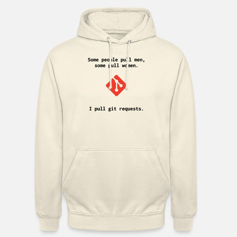 Git Witz - Pull Requests - Unisex Hoodie - Vanille-Milchshake