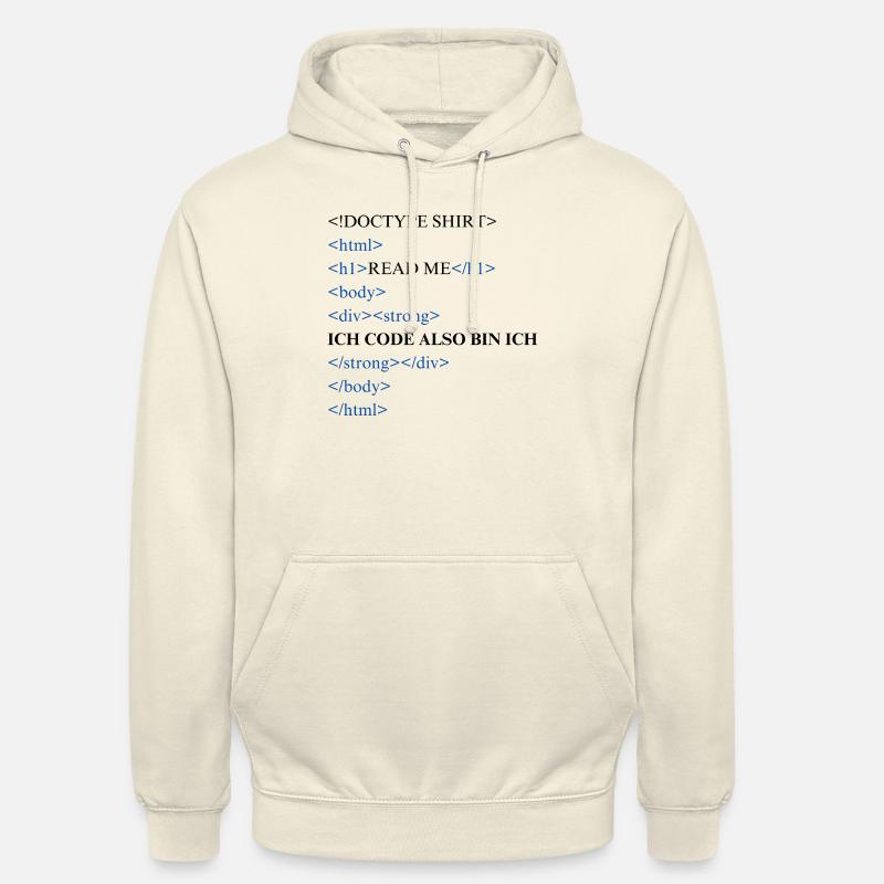 Ich code also bin ich - Unisex Hoodie - Vanille-Milchshake