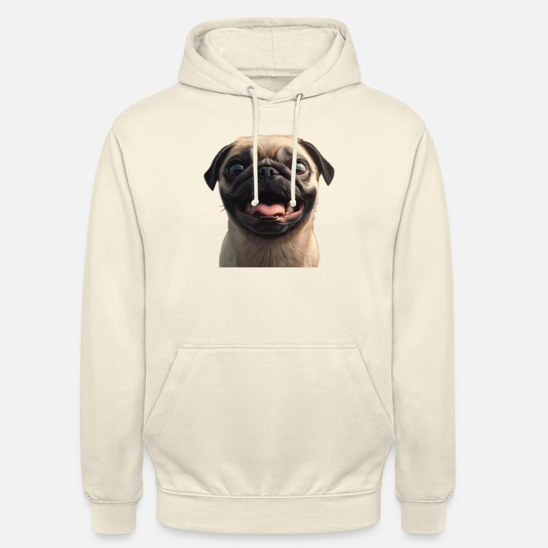 Carlin avec une grande 3D - Sweat-shirt à capuche unisexe - vanille